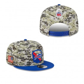 Youth Buffalo Bills Camo Royal 2023 NFL Salute To Service 9FIFTY Snapback Hat