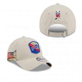 Men's Buffalo Bills Stone 2023 NFL Salute To Service 9TWENTY Adjustable Hat