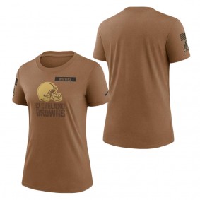 Women's Cleveland Browns Brown 2023 NFL Salute To Service Legend Performance T-Shirt