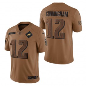 Men's Philadelphia Eagles Randall Cunningham Brown 2023 NFL Salute To Service Retired Player Limited Jersey