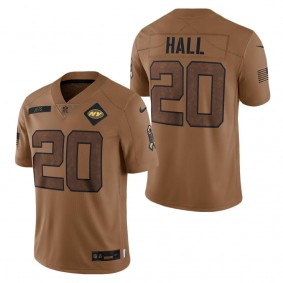 Men's New York Jets Breece Hall Brown 2023 NFL Salute To Service Limited Jersey