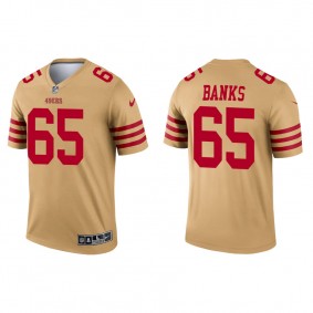 Men's San Francisco 49ers Aaron Banks Inverted Legend Gold Jersey