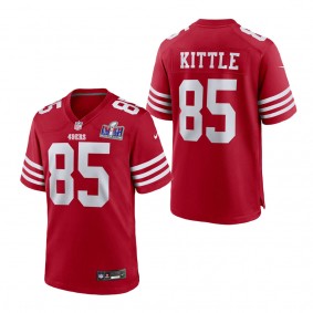 Men's San Francisco 49ers George Kittle Scarlet Super Bowl LVIII Game Jersey