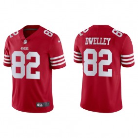 Ross Dwelley San Francisco 49ers Men's Vapor Limited Scarlet Jersey