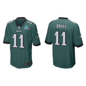 A.J. Brown Men's Philadelphia Eagles Super Bowl LVII Midnight Green Game Jersey