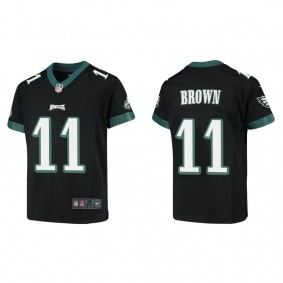 Youth A.J. Brown Philadelphia Eagles Black Game Jersey