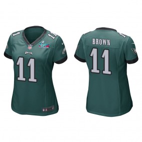 A.J. Brown Women's Philadelphia Eagles Super Bowl LVII Green Game Jersey