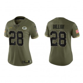 Green Bay Packers A.J. Dillon 28 White Vapor Limited Jersey - Bluefink