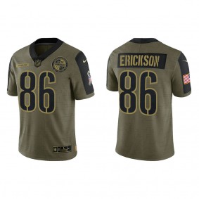 Men's Washington Commanders Alex Erickson Olive Salute to Service Jersey