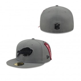 Alpha Industries X Buffalo Bills Gray 59FIFTY Fitted Hat