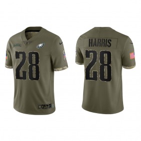 Anthony Harris Philadelphia Eagles Olive 2022 Salute To Service Limited Jersey