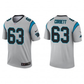 Men's Carolina Panthers Austin Corbett Silver Inverted Legend Jersey