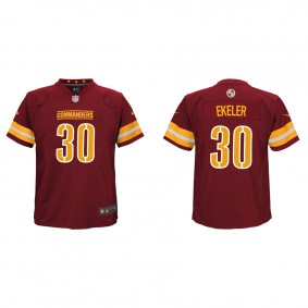 Youth Washington Commanders Austin Ekeler Burgundy Game Jersey