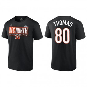 Men's Cincinnati Bengals Mike Thomas Charcoal 2021 AFC North Division Champions Blocked Favorite T-Shirt