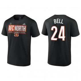 Men's Cincinnati Bengals Vonn Bell Charcoal 2021 AFC North Division Champions Blocked Favorite T-Shirt