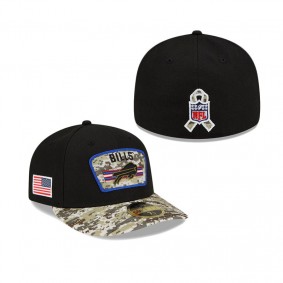 Buffalo Bills Black Camo 2021 Salute To Service Low Profile 59FIFTY Fitted Hat