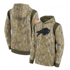 Buffalo Bills Camo 2021 Salute To Service Therma Performance Pullover Hoodie