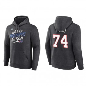 Men's Buffalo Bills Cody Ford Charcoal 2021 NFL Playoffs Lights Action Hoodie