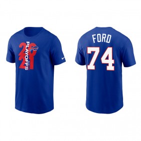 Men's Buffalo Bills Cody Ford Royal 2021 NFL Playoffs T-Shirt