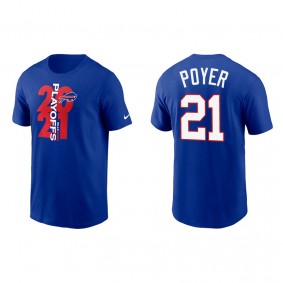 Men's Buffalo Bills Jordan Poyer Royal 2021 NFL Playoffs T-Shirt