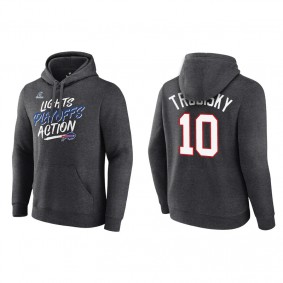 Men's Buffalo Bills Mitchell Trubisky Charcoal 2021 NFL Playoffs Lights Action Hoodie