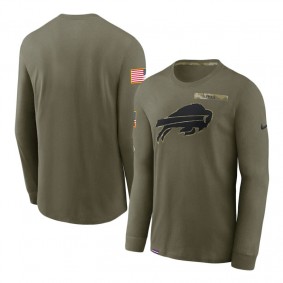 Buffalo Bills Olive 2021 Salute To Service Performance Long Sleeve T-Shirt