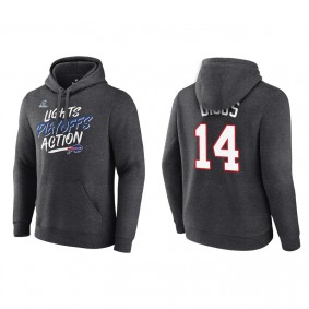 Men's Buffalo Bills Stefon Diggs Charcoal 2021 NFL Playoffs Lights Action Hoodie