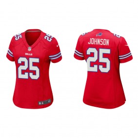 Women's Buffalo Bills Ty Johnson Red Game Jersey