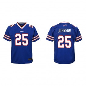 Youth Buffalo Bills Ty Johnson Royal Game Jersey