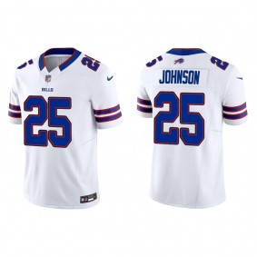 Men's Buffalo Bills Ty Johnson White Vapor F.U.S.E. Limited Jersey