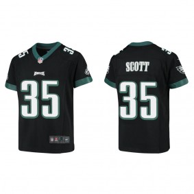 Youth Boston Scott Philadelphia Eagles Black Game Jersey