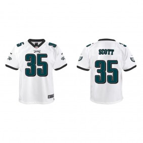 Youth Boston Scott Philadelphia Eagles White Game Jersey