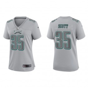 Boston Scott Women's Philadelphia Eagles Gray Atmosphere Fashion Game Jersey