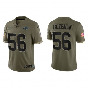 Bradley Bozeman Carolina Panthers Olive 2022 Salute To Service Limited Jersey