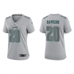 Brian Dawkins Women's Philadelphia Eagles Gray Atmosphere Fashion Game Jersey