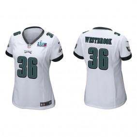 Brian Westbrook Women's Philadelphia Eagles Super Bowl LVII White Game Jersey