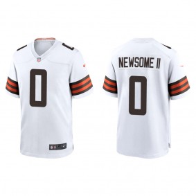Men's Cleveland Browns Greg Newsome II White Game Jersey