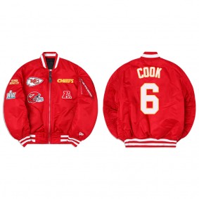 Bryan Cook Alpha Industries X Kansas City Chiefs MA-1 Bomber Red Jacket