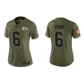 Bryan Cook Women's Kansas City Chiefs Olive 2022 Salute To Service Limited Jersey