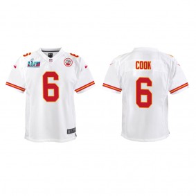 Bryan Cook Youth Kansas City Chiefs Super Bowl LVII White Game Jersey