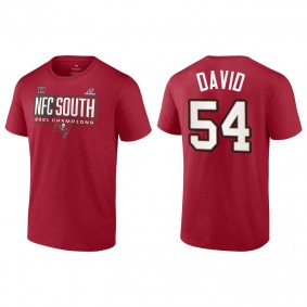 Men's Tampa Bay Buccaneers Lavonte David Red 2021 NFC South Division Champions Blocked Favorite T-Shirt