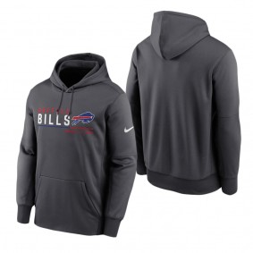 Men's Buffalo Bills Anthracite Prime Logo Name Split Pullover Hoodie