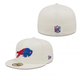 Men's Buffalo Bills Cream Chrome Dim 59FIFTY Fitted Hat