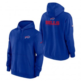 Men's Buffalo Bills Nike Royal Sideline Club Fleece Pullover Hoodie