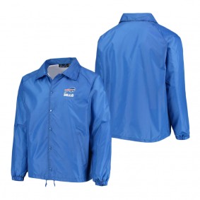 Men's Buffalo Bills Royal Coaches Classic Raglan Full-Snap Windbreaker Jacket