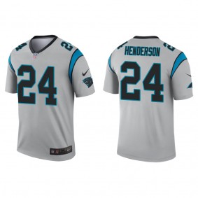 Men's Carolina Panthers C.J. Henderson Silver Inverted Legend Jersey