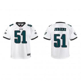 Youth Cam Jurgens Philadelphia Eagles White Game Jersey