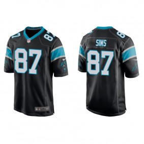 Men's Carolina Panthers Cam Sims Black Game Jersey