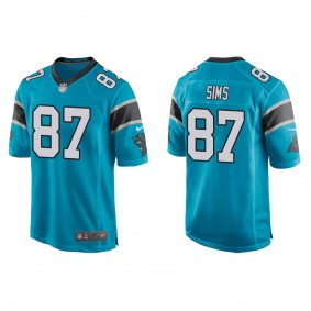 Men's Carolina Panthers Cam Sims Blue Game Jersey