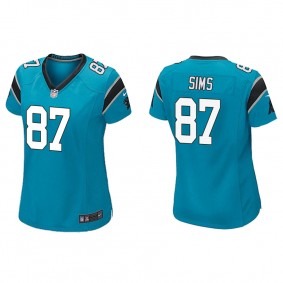 Women's Carolina Panthers Cam Sims Blue Game Jersey